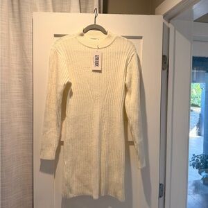 12th Tribe Cream Backless Dress